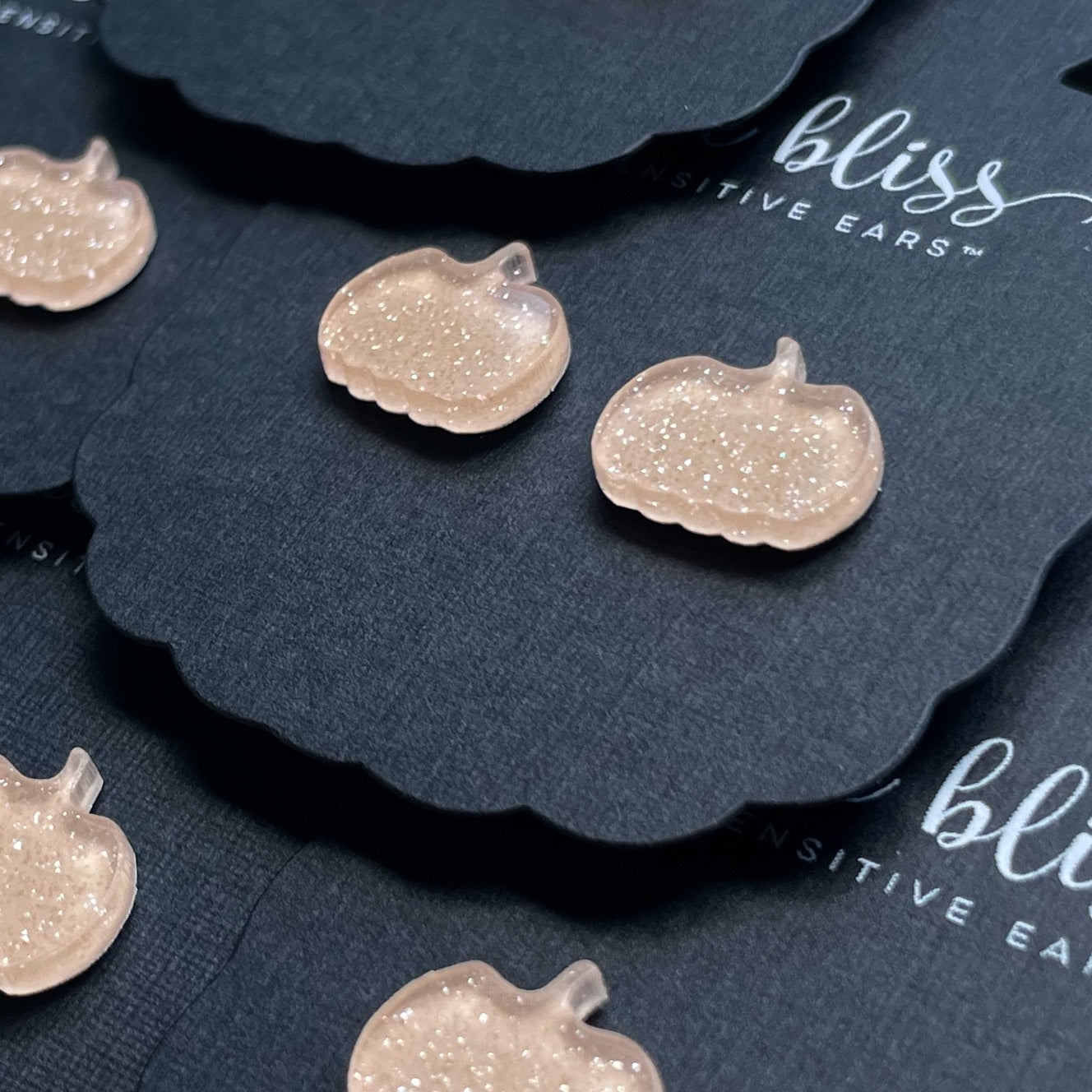 Pumpkin Shimmer Stud Earrings