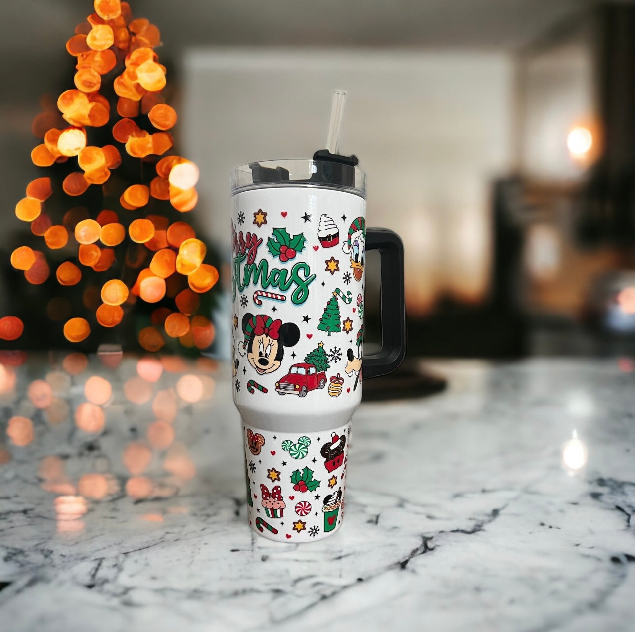 Mickie and Minnie Christmas Tumbler