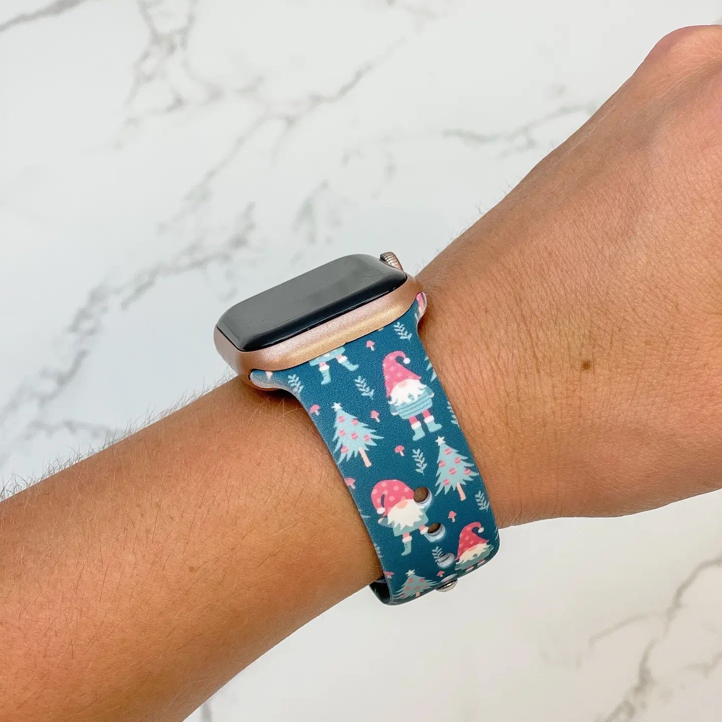 Holiday Gnome Silicone Smart Watch Band