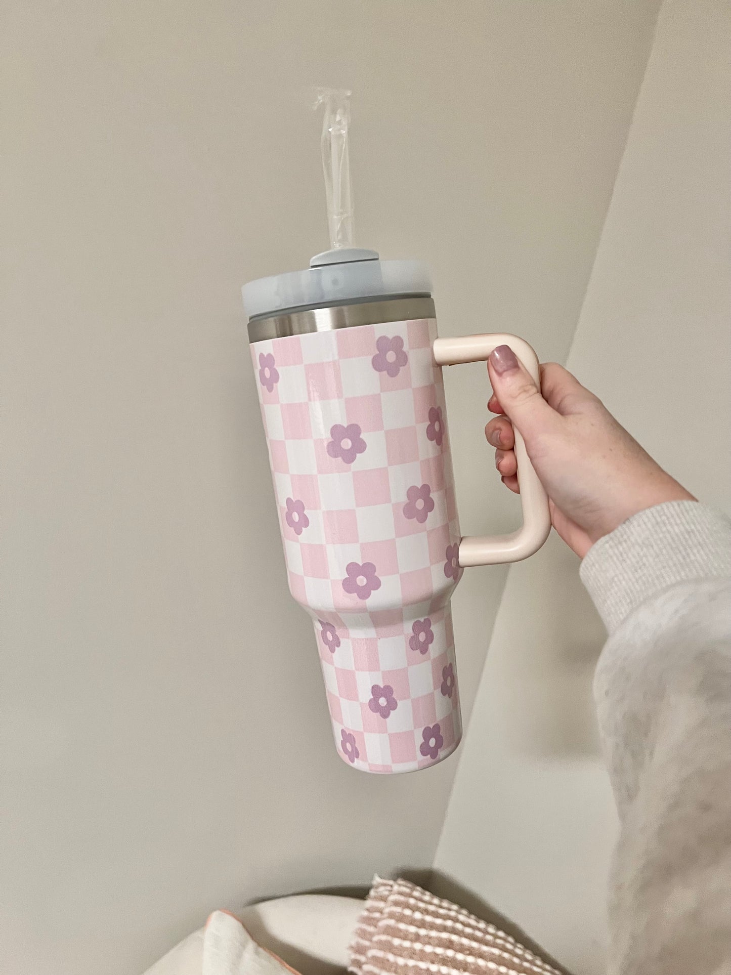 Purple Flower Tumbler