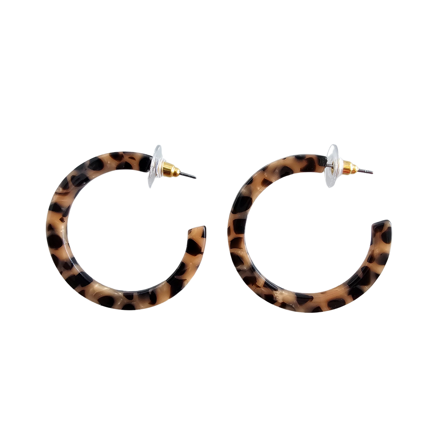 Camy Hoops - Cheetah Earrings