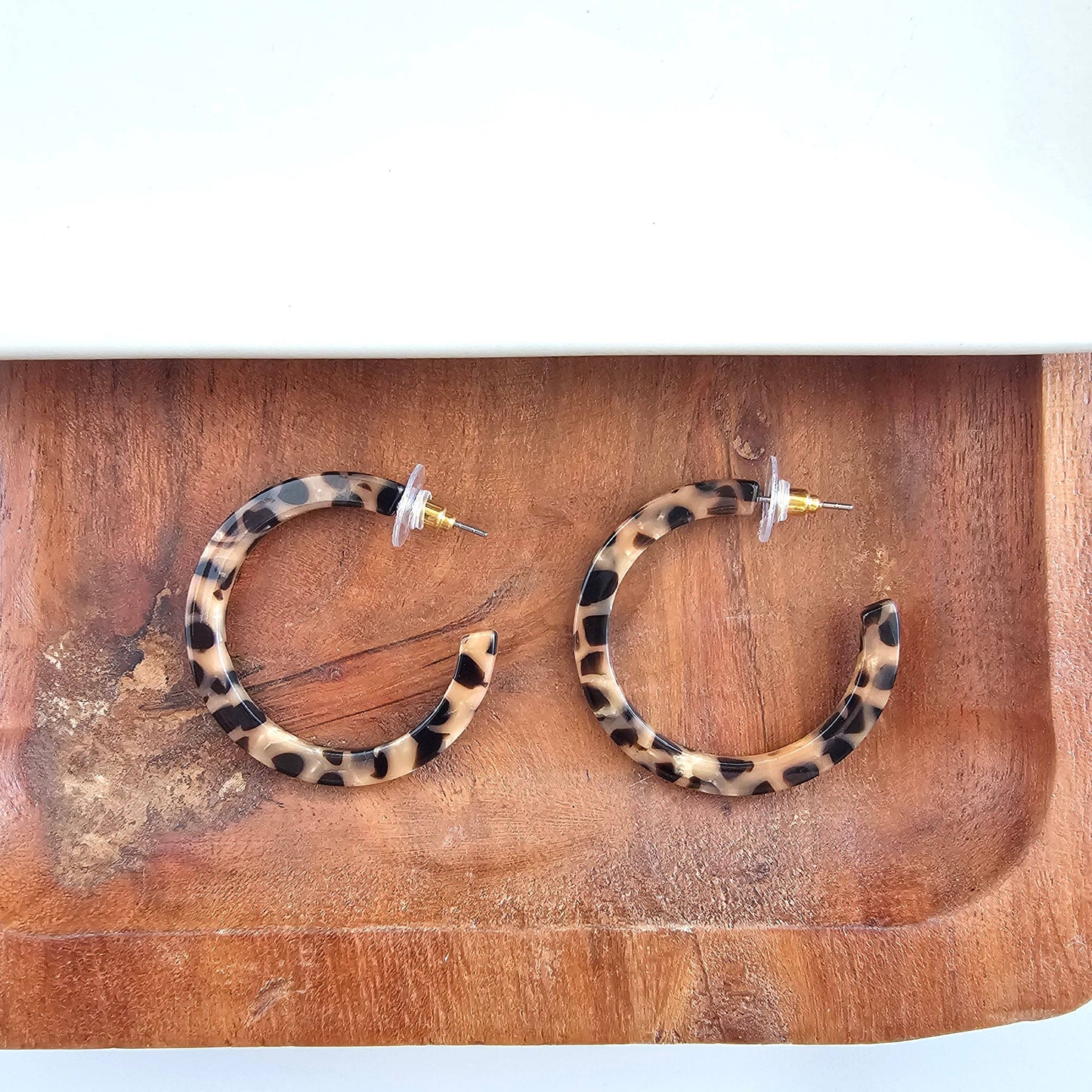 Camy Hoops - Cheetah Earrings