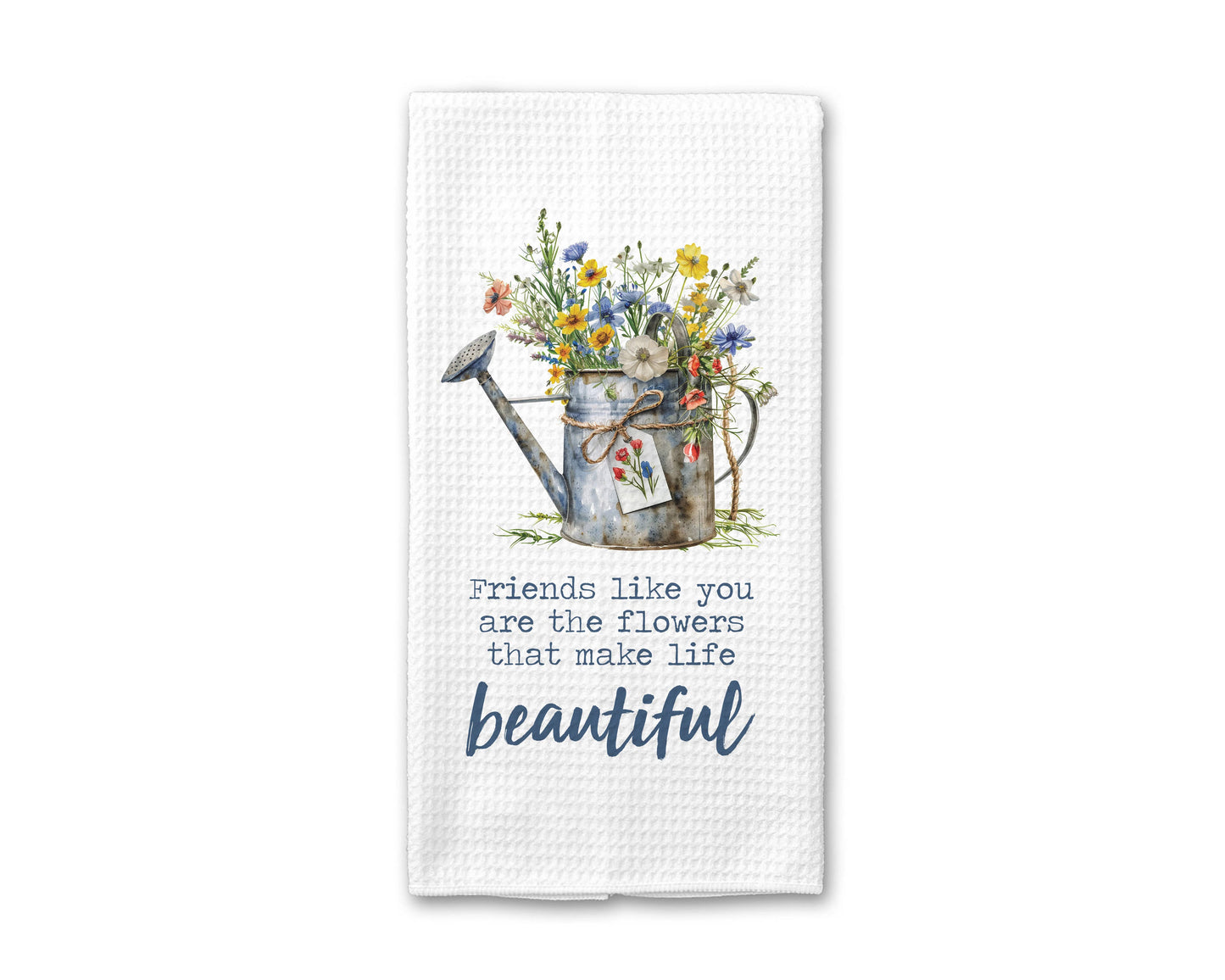 Friends Like Flowers Towel, Spring Floral Kitchen Decor