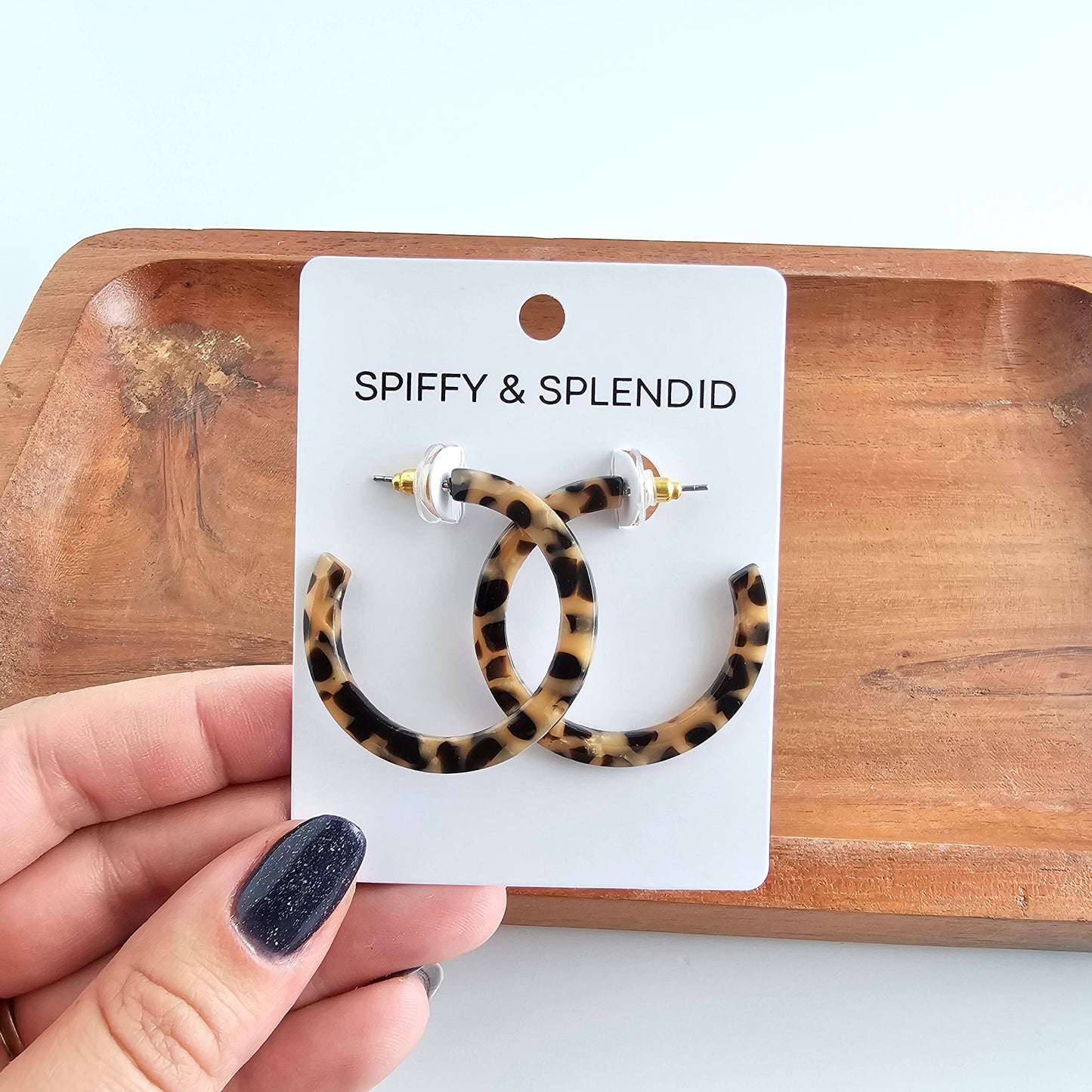 Camy Hoops - Cheetah Earrings