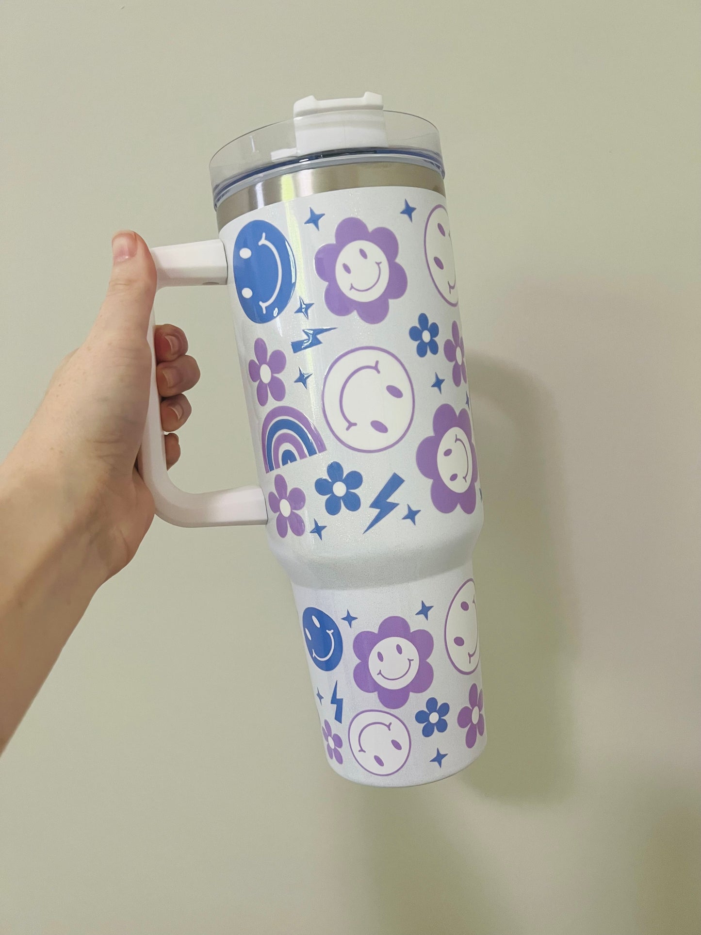 Purple Flower Boho Tumbler