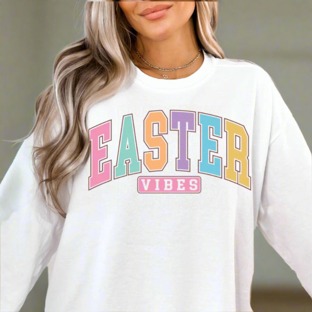 Easter Vibes White Sweatshirt