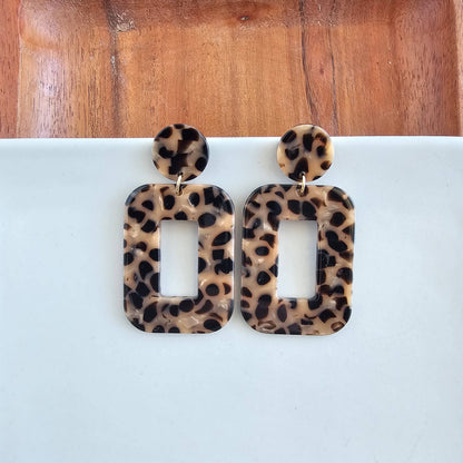 Margot Earrings - Cheetah Dangle Earrings