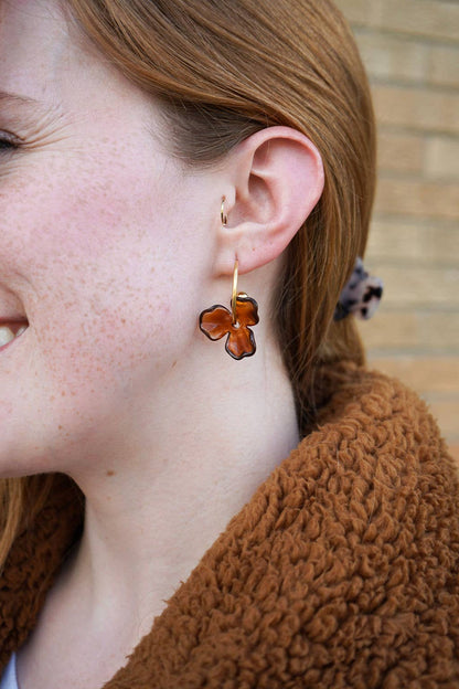 Magnolia Hoops - Amber // Jewelry, Earrings, Fall