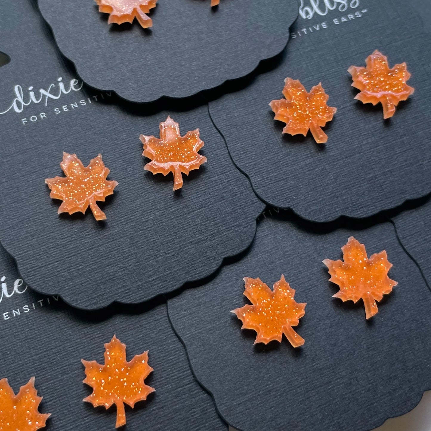 Maple Leaf Stud Earrings