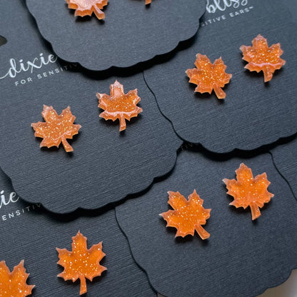 Maple Leaf Stud Earrings