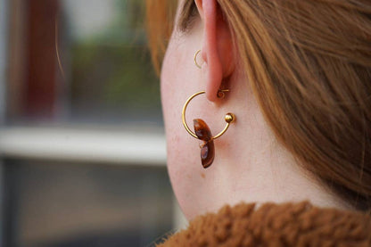 Magnolia Hoops - Amber // Jewelry, Earrings, Fall