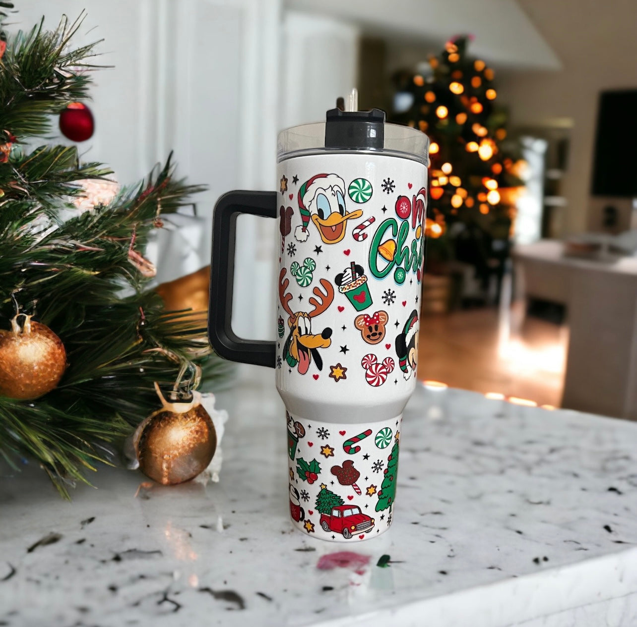 Mickie and Minnie Christmas Tumbler