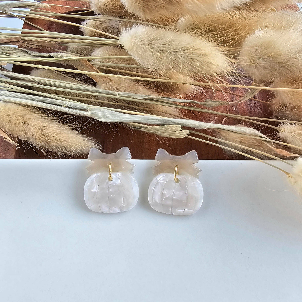 Bow Pumpkin Patch Earrings - Cashmere & Cream // Jewelry, Fall, Halloween