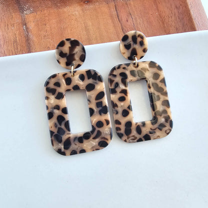 Margot Earrings - Cheetah Dangle Earrings