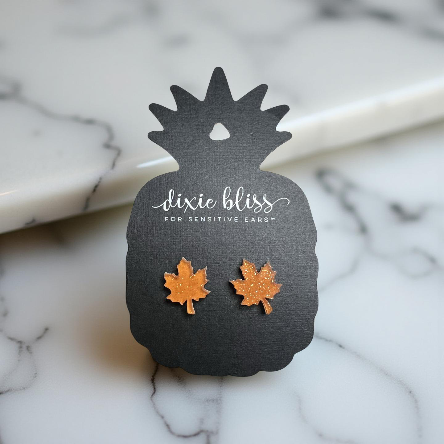 Maple Leaf Stud Earrings
