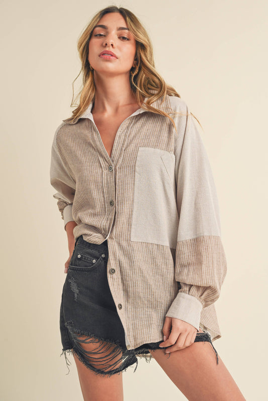 OAT SHIA WOMEN BUTTON UP TOP