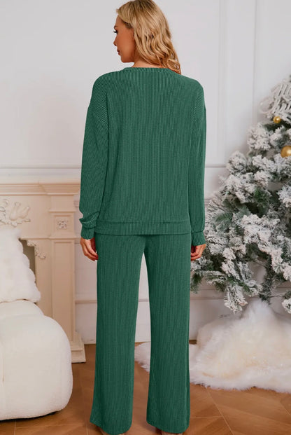 Jolly Green Corded Christmas Loungewear set