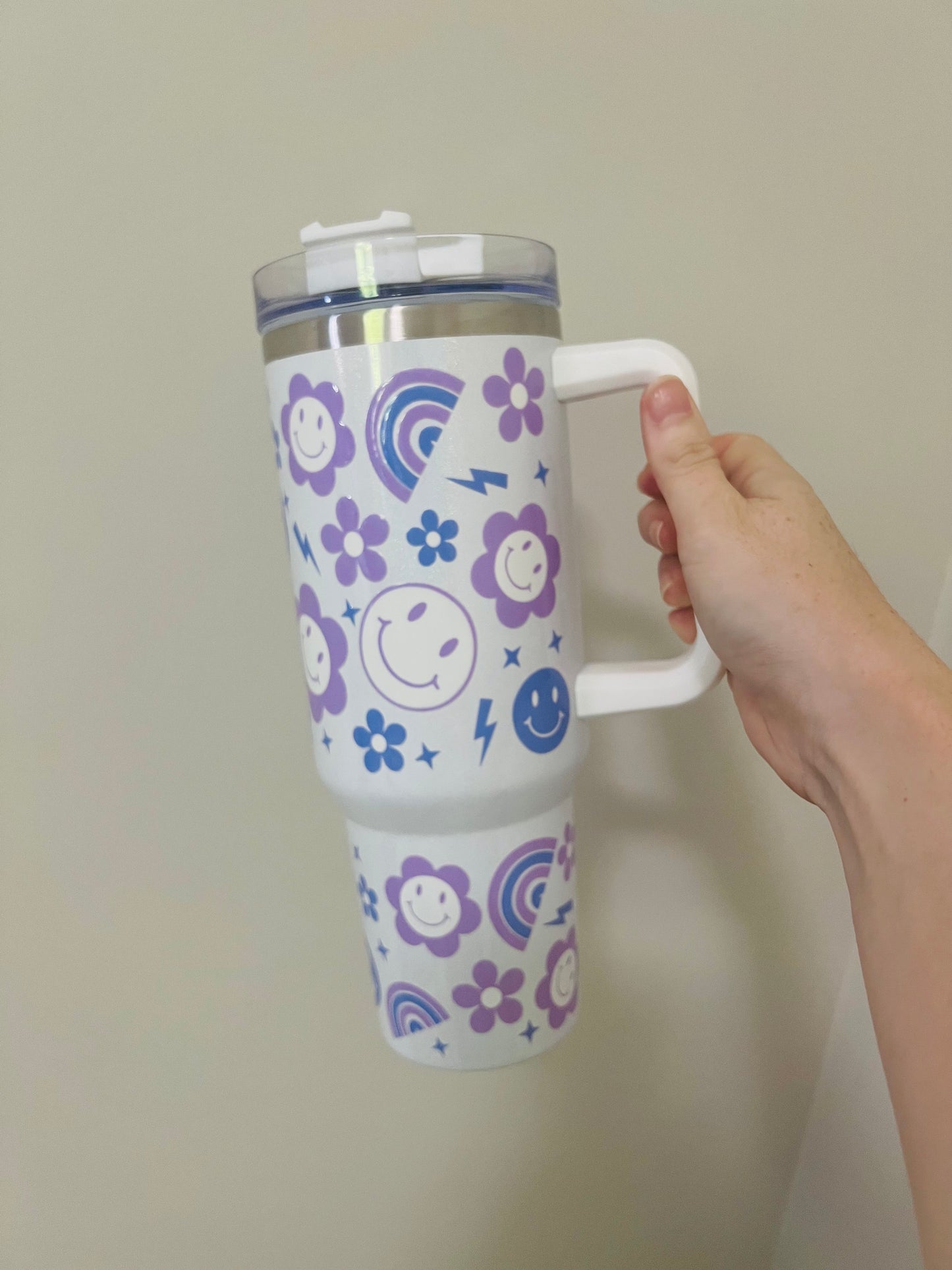 Purple Flower Boho Tumbler
