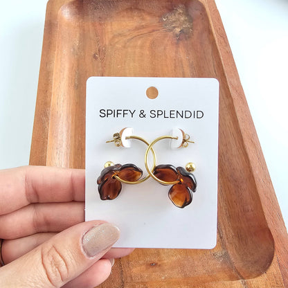 Magnolia Hoops - Amber // Jewelry, Earrings, Fall