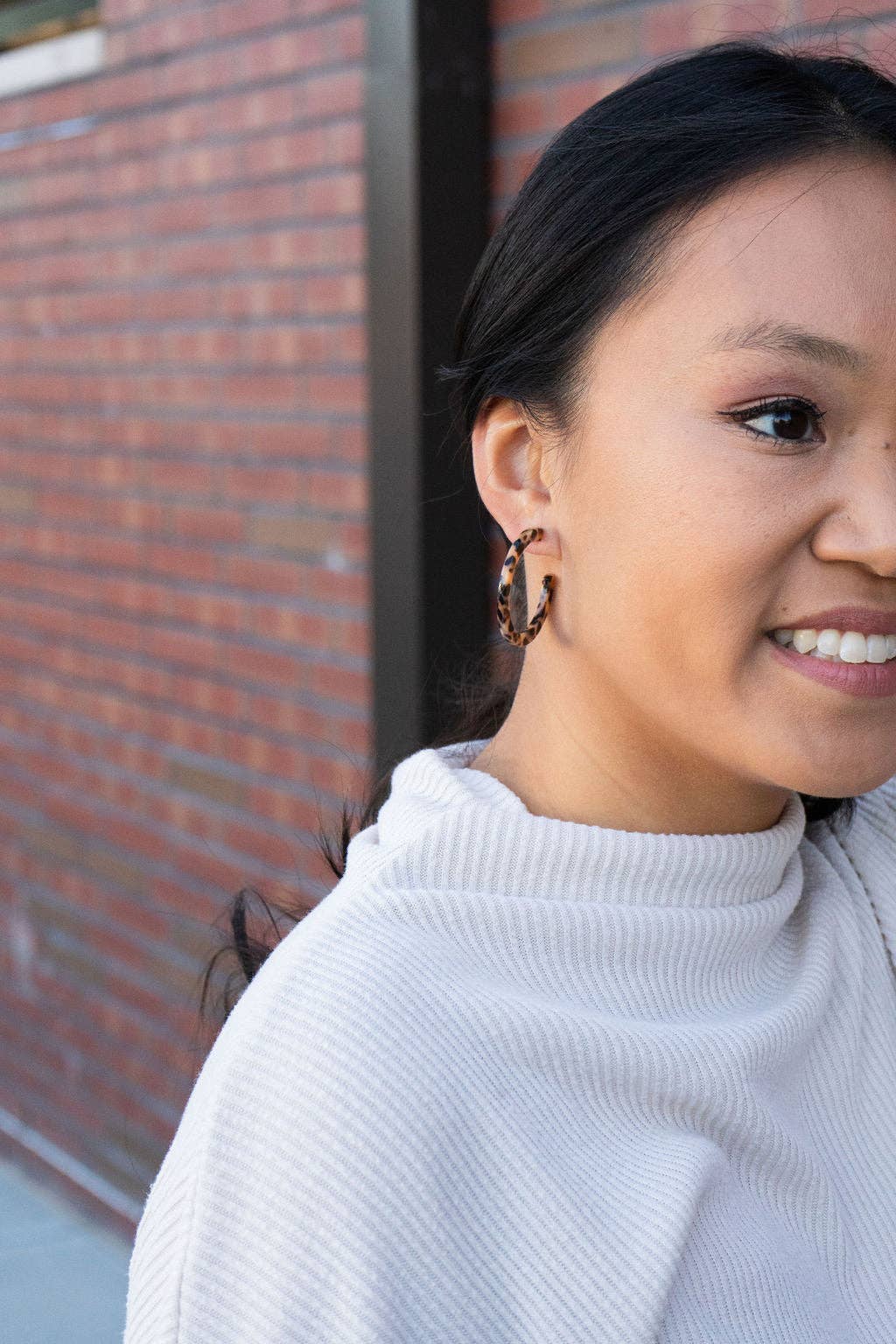 Camy Hoops - Cheetah Earrings