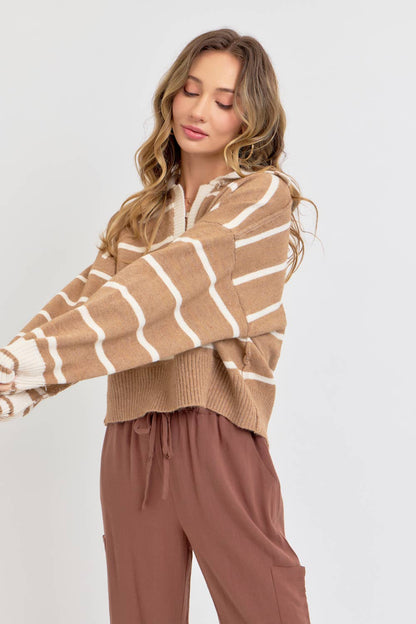 STRIPED EVERYDAY  KNIT SWEATER