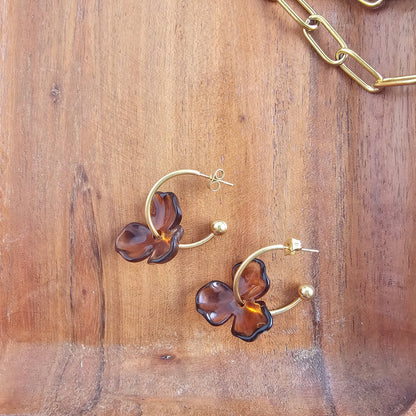 Magnolia Hoops - Amber // Jewelry, Earrings, Fall