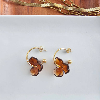 Magnolia Hoops - Amber // Jewelry, Earrings, Fall