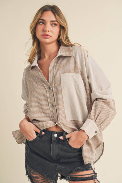 OAT SHIA WOMEN BUTTON UP TOP