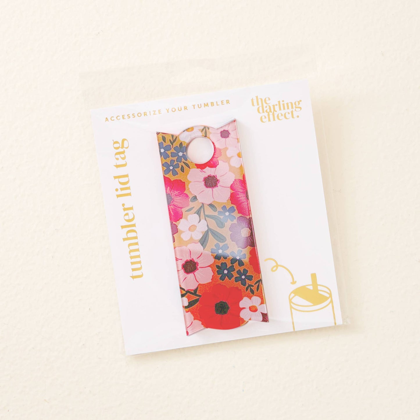 Tumbler Lid Tag-Wild About You Mustard