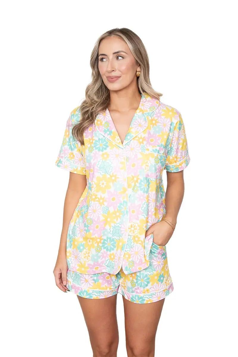 Spring Flowers Wholesale Pajama Sets