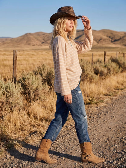 Oversized Lightweight Striped Sweater