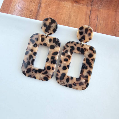 Margot Earrings - Cheetah Dangle Earrings