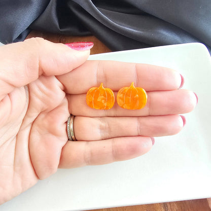 Pumpkin Patch Studs - Orange