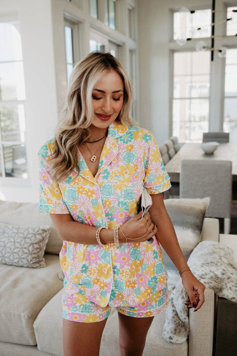 Spring Flowers Wholesale Pajama Sets