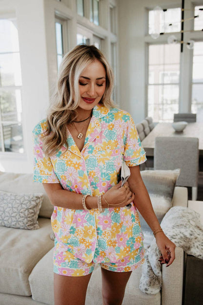 Spring Flowers Wholesale Pajama Sets