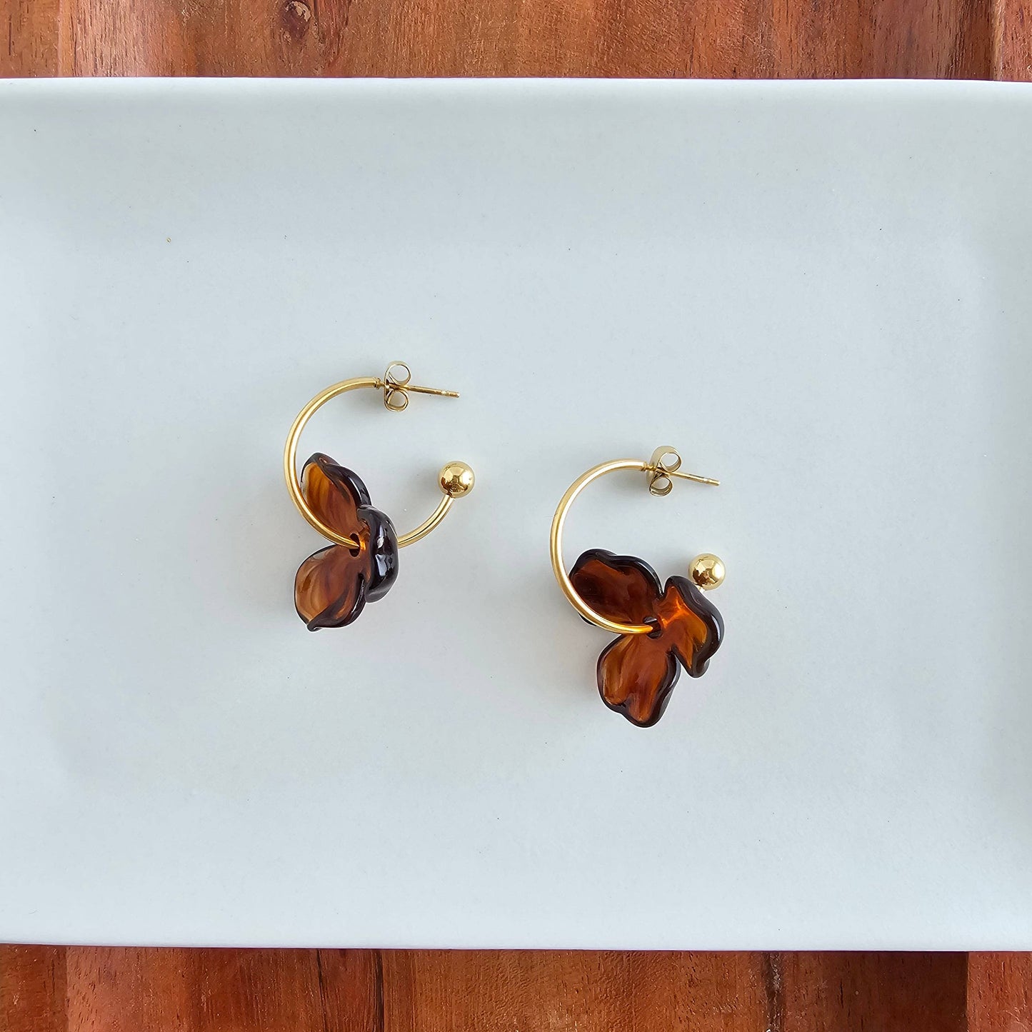 Magnolia Hoops - Amber // Jewelry, Earrings, Fall