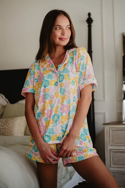 Spring Flowers Wholesale Pajama Sets