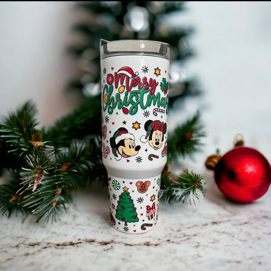 Mickie and Minnie Christmas Tumbler