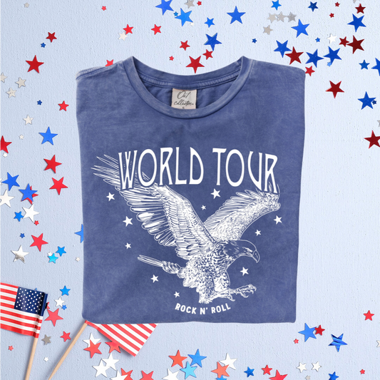 World Tour Mineral Washed Graphic Short Sleeve Shirt