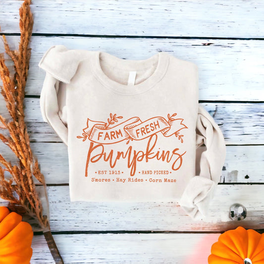 Farm Fresh Pumpkins Fall Sweatshirt