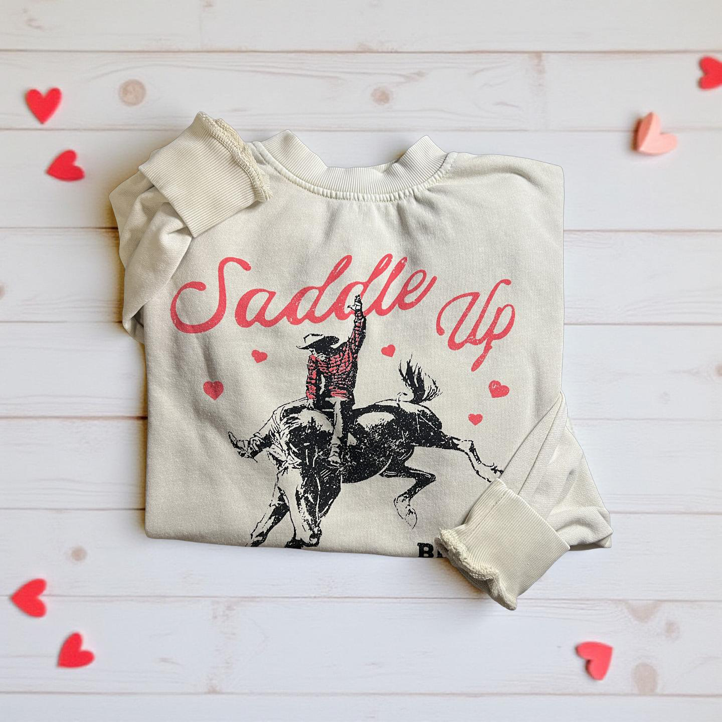 SADDLE UP MINERAL GRAPHIC SWEATWHIRTS