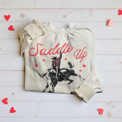 SADDLE UP MINERAL GRAPHIC SWEATWHIRTS