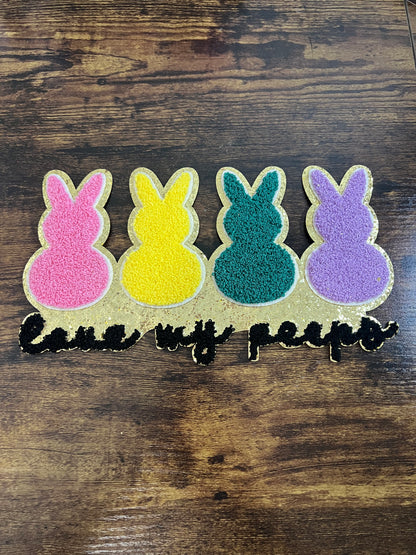 Easter Love my Peeps Chenille Patch