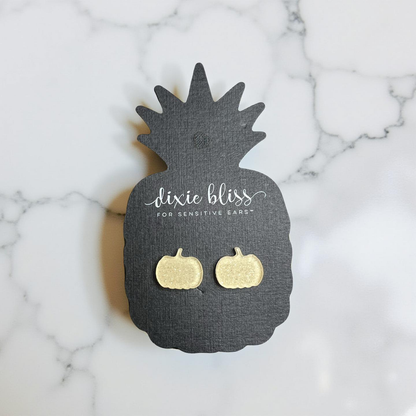 Pumpkin Shimmer Stud Earrings