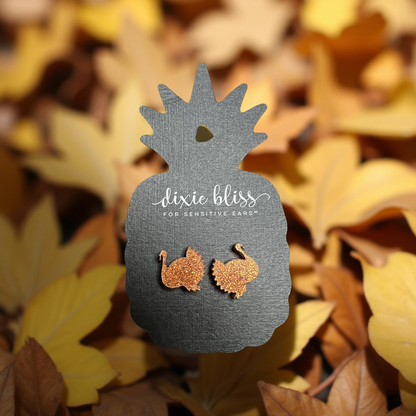 Thanksgiving Turkey Stud Earrings