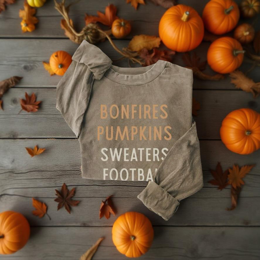 PUMPKINS FOOTBALL MINERAL GRAPHIC LS