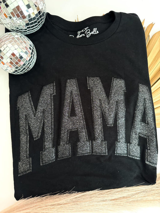 Mama Embroidered Short Sleeve Shirt