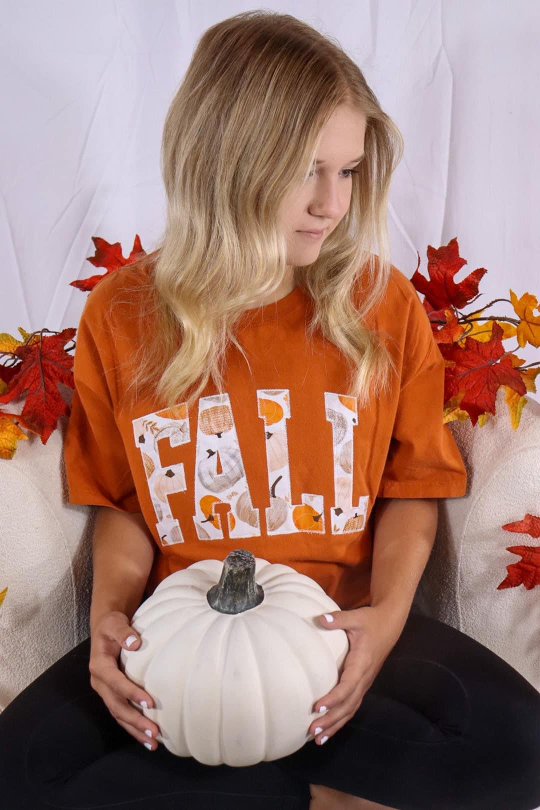 Fall Embroidered Short Sleeve Shirt