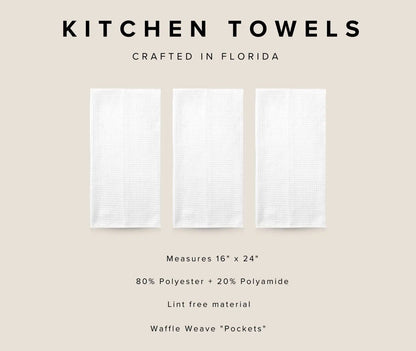 Christmas Cocktails Kitchen Dish Towel