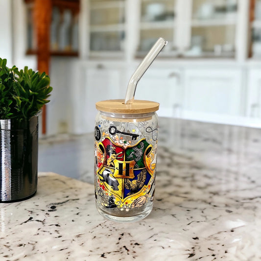 Harry Potter Crest Glass Cup